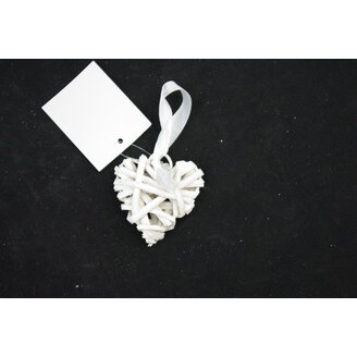 ZÁVĚS SRDCE 05cm*BÍLÁ