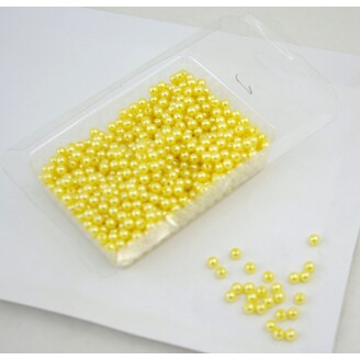 KORÁLKY 6mm 100g*ŽLUTÁ