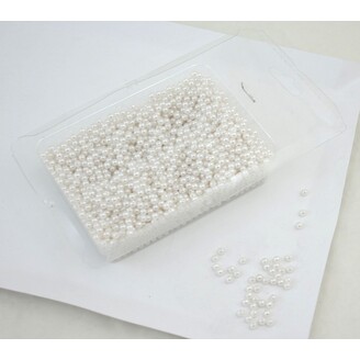 KORÁLKY 4mm 100g*BÍLÁ