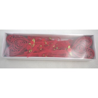 ZÁPICH FILC SRDCE 7x26cm 12ks*ČERVENÁ