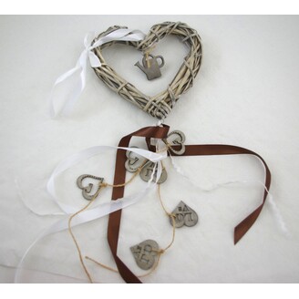 ZÁVĚS SRDCE KONVIČKA 20cm*MIX BAREV