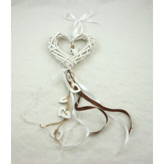 ZÁVĚS SRDCE KONVIČKA 15cm*MIX BAREV