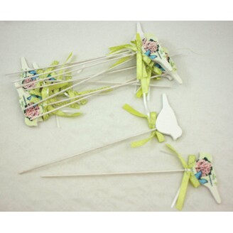 ZÁPICH PTÁČEK 12ks 6x27cm*ZELENÁ