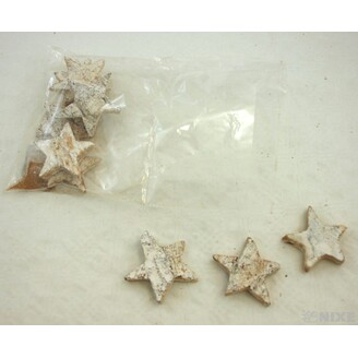 HVĚZDA DŘEVO 7cm 10ks*PŘÍRODNÍ