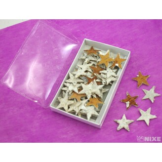 HVĚZDA BŘÍZA 4,5cm 60ks*PŘÍRODNÍ