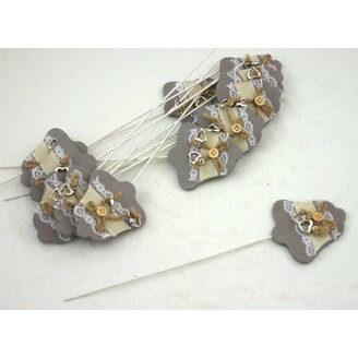 ZÁPICH ZVONEK 12ks 7x27cm*ŠEDÁ