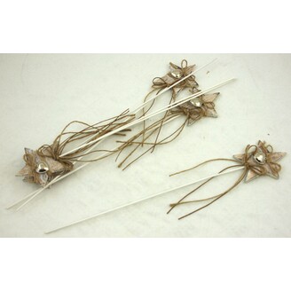 ZÁPICH HVĚZDA 6ks 8x35cm*PŘÍRODNÍ