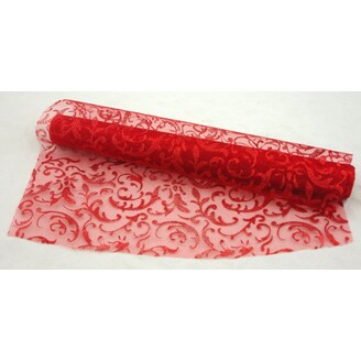 ORGANZA GLITR 23 36cmx5yd*ČERVENÁ