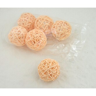 KOULE RATTAN 6,5cm*MIX BAREV