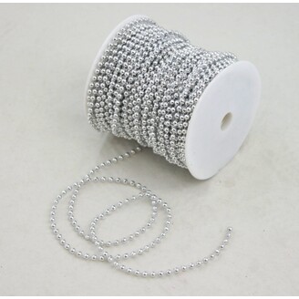 KORÁLKY ŘETĚZ 4mmx40m METAL*STŘÍBRNÁ
