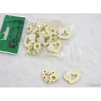 NALEPOVACÍ SRDCE 2,5cm 12ks*KRÉMOVÁ