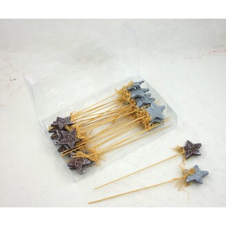 ZÁPICH HVĚZDA 24ks 5x23cm*MIX BAREV