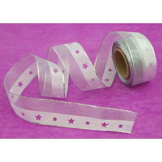 PLÁTNOVÁ STUHA VÝSEK DR. 40mmx10m*STŘÍBRNÁ 403001