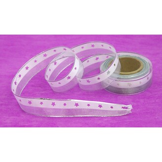 PLÁTNOVÁ STUHA VÝSEK DR. 25mmx10m*STŘÍBRNÁ 403001