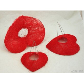 PODLOŽKA SRDCE 25cm-20-15 3ks*ČERVENÉ