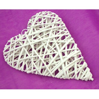 ZÁVĚS SRDCE 32cm*BÍLÁ