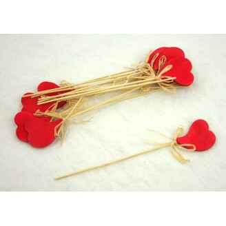 ZÁPICH SRDCE 12ks 5x23cm*ČERVENÁ