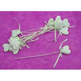 ZÁPICH SRDCE 12ks 3x21cm*ZELENÁ