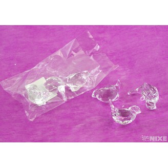 ZÁVĚS AKRYL PTÁČEK 4x6cm 6ks*PRŮHLEDNÁ