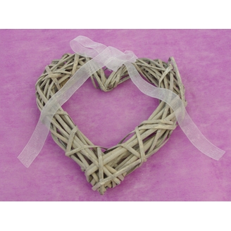 ZÁVĚS SRDCE 20cm*ŠEDÁ