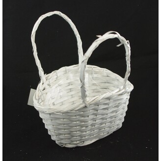 KOŠ OVÁL PROUTĚNÝ 15x27x21cm*MIX BAREV