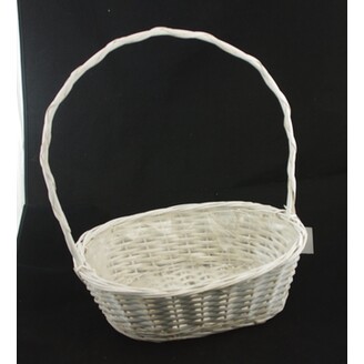 KOŠ PROUTĚNÝ 25x42x11cm*BÍLÁ