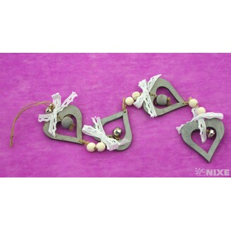 GIRLANDA SRDCE 7x55cm*MIX BAREV