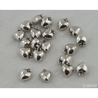 ZÁVĚS KOV SRDCE 1,5cm*STŘÍBRNÁ V+