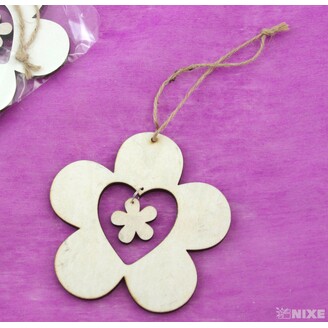 ZÁVĚS KYTKA DŘEVO 11x20cm*BÍLÁ