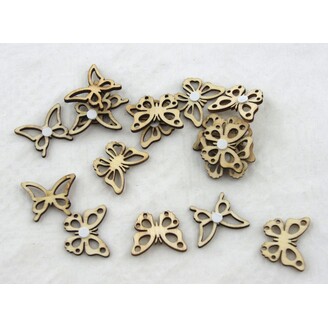 MOTÝL D NALEPOVACÍ 3cm 18ks*PŘÍRODNÍ