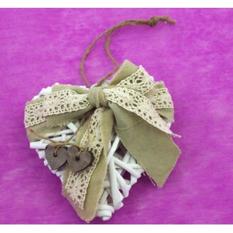 ZÁVĚS SRDCE ZDOBENÉ 15cm*