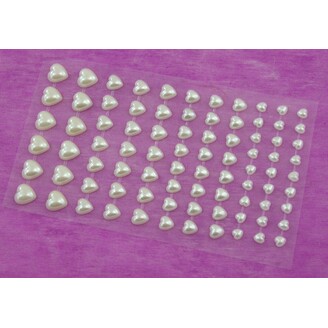 SRDÍČKA NALEP. 1cm*PERLEŤOVÁ