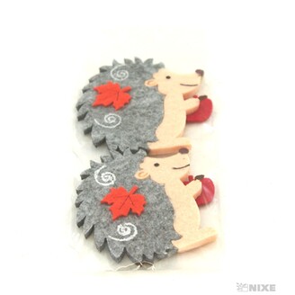 JEŽEK NALEPOVACÍ FILC 8x7cm 2ks*MIX BAREV