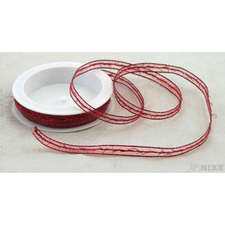 PLÁTNOVÁ STUHA 08mmx10m*ČERVENÁ 390404