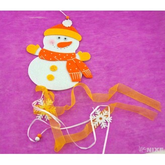 ZÁVĚS FILC SNĚHULÁK 23x17cm*MIX BAREV