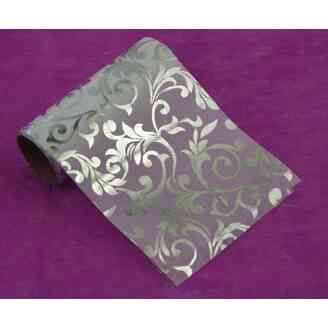 STUHA SATÉN TISK 120mmx5m*STŘÍBRNÁ