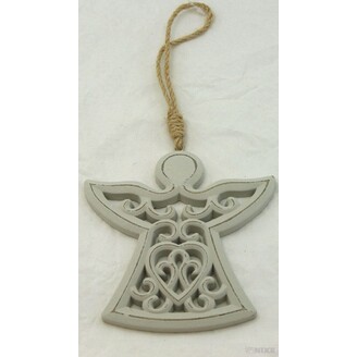 ZÁVĚS ANDĚL 14x14cm*ŠEDÁ