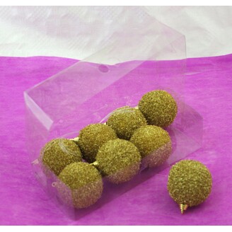 KOULE ZÁVĚS 6cm 8ks*ZLATÁ