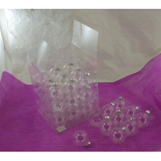 KOULE ZÁVĚS 5,7cm 36ks*PRŮHLEDNÁ