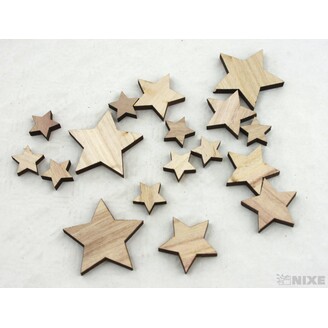 HVĚZDA 5cm 17ks*PŘÍRODNÍ