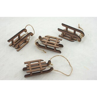 SÁŇKY 9cm 4ks*HNĚDÁ