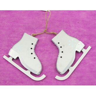 BRUSLE DŘEVO 10x13cm 2ks*STŘÍBRNÁ