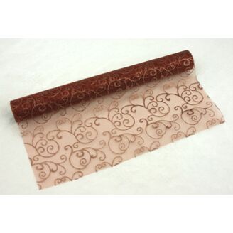 ORGANZA GLITR 36 36cmx5yd*HNĚDÁ