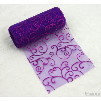 ORGANZA GLITR 38 12cmx10yd*FIALOVÁ TM