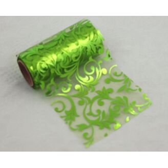 ORGANZA TISK 40 12cmx10yd*ZELENÁ