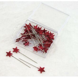 ŠPENDLÍK HVĚZDA 15mmx6cm 40ks*ČERVENÁ
