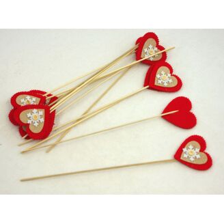 ZÁPICH FILC SRDCE 12ks 6x32cm*