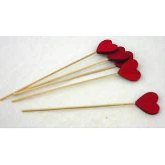 ZÁPICH SRDCE 5ks 5x28cm*ČERVENÁ