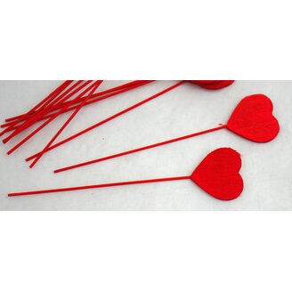 ZÁPICH D SRDCE 12ks 3x13cm*ČERVENÁ