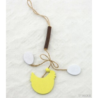 ZÁVĚS D SLEPICE 6ks 5x5cm*MIX BAREV